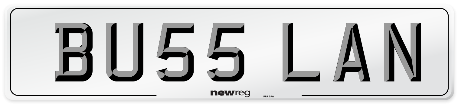 BU55 LAN Number Plate from New Reg